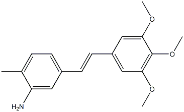 2-methyl-5-(2-(3,4,5-trimethoxyphenyl)vinyl)phenylamine Structure