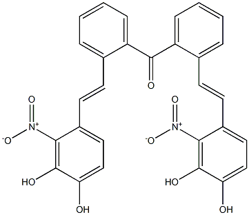 (2-(3,4-dihydroxy-2-nitrophenyl)vinyl)phenyl ketone 化学構造式