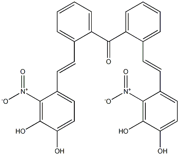 (2-(3,4-dihydroxy-2-nitrophenyl)vinyl)phenyl ketone Structure