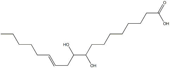 9,10-dihydroxy-12-octadecenoic acid 结构式