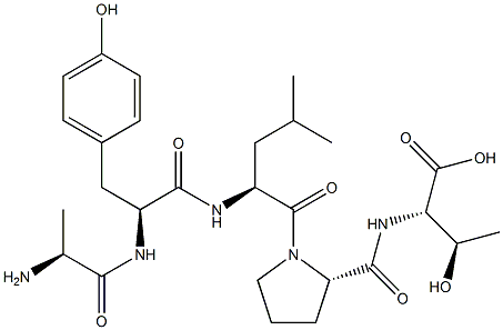 alanyl-tyrosyl-leucyl-prolyl-threonine 化学構造式