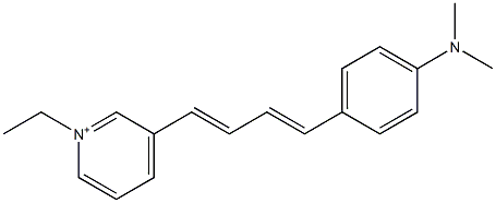 3-(4-(4-(dimethylamino)phenyl)-1,3-butadienyl)-N-ethylpyridinium|