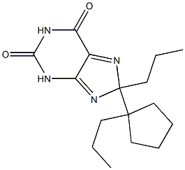 8-dipropyl-8-cyclopentylxanthine,,结构式