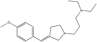 3-((4-methoxyphenyl)methylene)-1-(3-N,N-diethylaminopropyl)pyrrolidine Structure