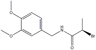 (R,S)-2-BROMO-N-(3',4'-DIMETHOXY-BENZYL)-PROPANAMIDE Struktur