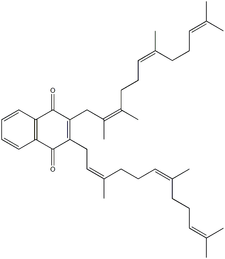 2-METHYL-3-DIFARNESYL-1,4-NAPHTHOQUINONE Structure