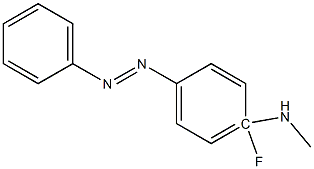 4FLUORO4MONOMETHYLAMINOAZOBENZENE 化学構造式