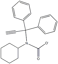 1,1-DIPHENYL-2-PROPYNYLCYCLOHEXYLCARBAMATE 结构式