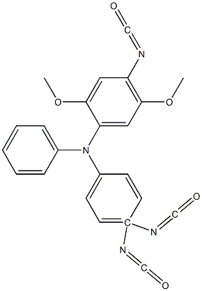 4,4',4'-TRIISOCYANATO-2,5-DIMETHOXYTRIPHENYLAMINE,,结构式