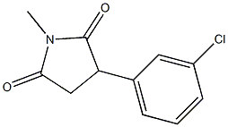 2-(3-CHLOROPHENYL)-N-METHYLSUCCINIMIDE,,结构式