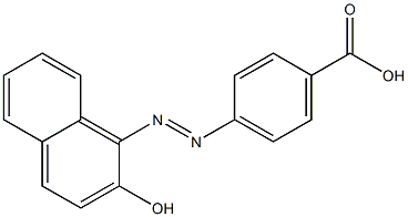 1-(4'-CARBOXYPHENYLAZO)-2-NAPHTHOL 化学構造式