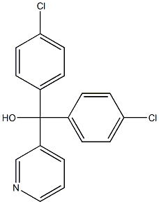 ALPHA,ALPHA-BIS(PARA-CHLOROPHENYL)-3-PYRIDINEMETHANOL Struktur