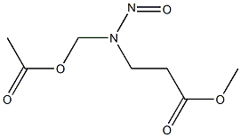 N-(2-METHOXYCARBONYLETHYL)-N-(ACETOXYMETHYL)NITROSAMINE 化学構造式