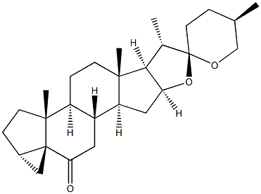 (25R)-3ALPHA,5-CYCLO-5ALPHA-SPIROSTAN-6-ONE 化学構造式