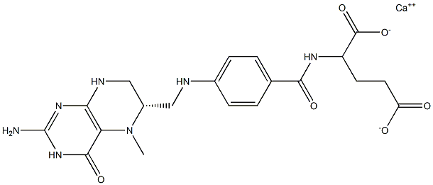 [6S]-5-METHYLTETRAHYDROFOLICACID,CALCIUMSALT Struktur