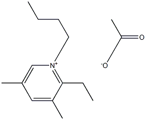 1-BUTYL-2-ETHYL-3,5-DIMETHYLPYRIDINIUMACETATE 结构式