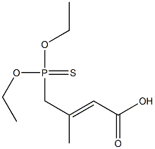 2-BUTENOICACID-3-(DIETHOXYPHOSPHINOTHIOYL)METHYLESTER 结构式