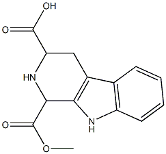 1-METHYL-1,2,3,4-TETRAHYDRO-BETA-CARBOLINE-1,3-DICARBOXYLICACID Structure