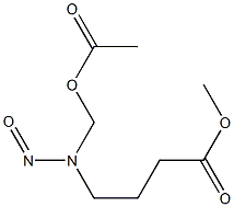 N-(3-METHOXYCARBONYLPROPYL)-N-(1-ACETOXYMETHYL)NITROSAMINE,,结构式