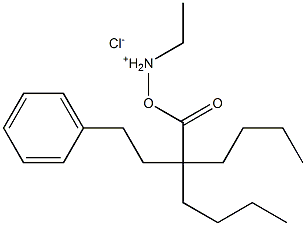 BETA-PHENYLETHYL-DIBUTYLACETICACID-ETHYLESTER-AMMONIUMCHLORIDE,,结构式