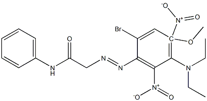 2-[(2-BROMO-4,6-DINITROPHENYL)AZO]-5-(DIETHYLAMINO)-4-METHOXYACETANILIDE 化学構造式