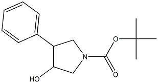 tert-butyl 3-hydroxy-4-phenylpyrrolidine-1-carboxylate,,结构式