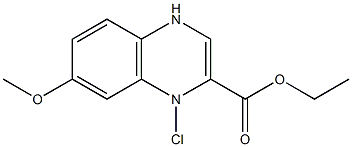 ETHYL 4-CHLORO-6-METHOXYQUINOXALINE-3-CARBOXYLATE 化学構造式