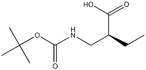 (S)-N-T-BUTYLOXYCARBONYL-2-AMINOMETHYL BUTYRIC ACID Structure