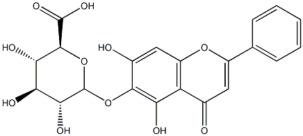 Baicalein-6-glucuronide Structure