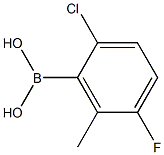 2-Chloro-5-fluoro-6-methylphenylboronic acid Structure