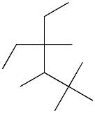 2,2,3,4-tetramethyl-4-ethylhexane 化学構造式