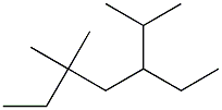 2,5,5-trimethyl-3-ethylheptane Structure