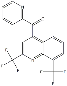 2,8-BIS(TRIFLUOROMETHYL)-4-(2-PYRIDOYL)QUINOLINE 化学構造式