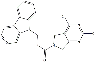 FMOC-2,4-DICHLORO-6,7-DIHYDRO-5H-PYRROLO[3,4-D]PYRIMIDINE,,结构式