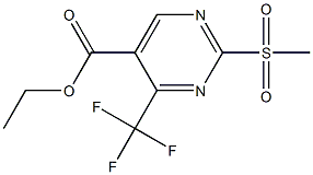 ETHYL 2-(METHYLSULFONYL)-4-(TRIFLUOROMETHYL)PYRIMIDINE-5-CARBOXYLATE Struktur