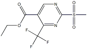 ETHYL 2-(METHYLSULFONYL)-4-(TRIFLUOROMETHYL)PYRIMIDINE-5-CARBOXYLATE,,结构式