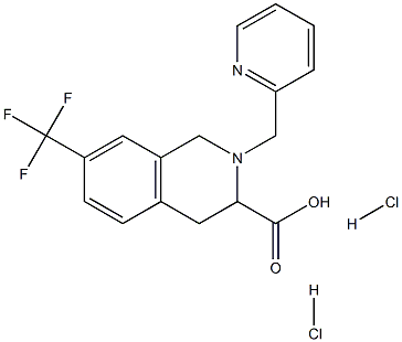 2-pyridin-2-ylmethyl-7-trifluoromethyl-1,2,3,4-tetrahydro-isoquinoline-3-carboxylic acid dihydrochloride,,结构式