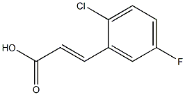 2-CHLORO-5-FLUOROCINNAMIC ACID 化学構造式