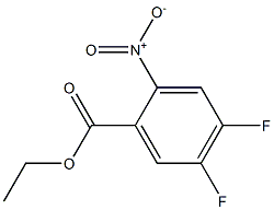 4,5-DIFLUORO-2-NITROBENZOIC ACID ETHYL ESTER 化学構造式