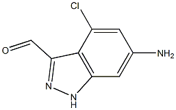 4-CHLORO-6-AMINOINDAZOLE-3-CARBOXYALDEHYDE 化学構造式