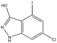 6-CHLORO-4-IODO-3-HYDROXYINDAZOLE Structure