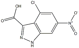 4-CHLORO-6-NITROINDAZOLE-3-CARBOXYLIC ACID 化学構造式