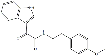 N-(-(4-METHOXYPHENYL)ETHYL)-3-INDOLEGLYOXAMIDE,,结构式