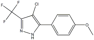 4-CHLORO-5-(4-METHOXYPHENYL)-3-TRIFLUOROMETHYLPYRAZOLE Struktur