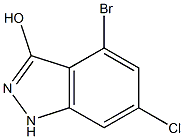 4-BROMO-6-CHLORO-3-HYDROXYINDAZOLE,,结构式