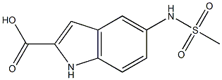 5-METHANESULFONYLAMINO INDOLE-2-CARBOXYLIC ACID Structure