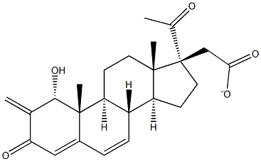 17ALPHA-HYDROXY-1ALPHA,2ALPHA-METHYLENEPREGNA-4,6-DIENE-3,20-DIONE-17-ACETATE Structure