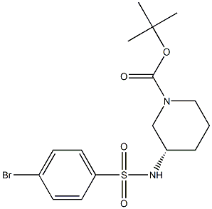 (S)-tert-Butyl 3-(4-bromophenylsulfonamido)piperidine-1-carboxylate
 化学構造式