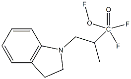 1,1,1-Trifluoro-2-(Indolinylmethyl)Propionic Acid,,结构式