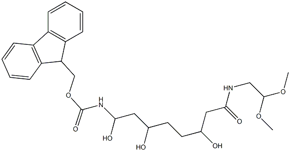 1,1-Dimethoxy-11-[(9-Fluorenylmethyloxycarbonyl)amino]-4-oxo-6,9-trioxa-3-azaundecan Structure